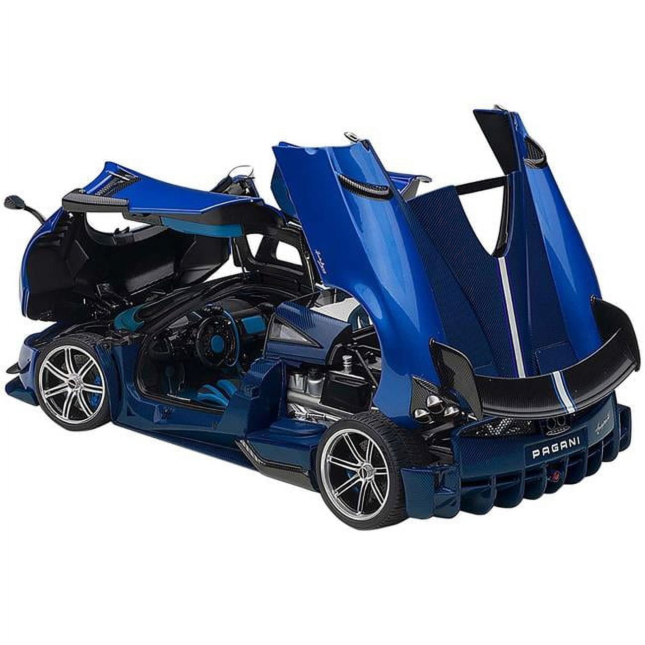 Blu Francia & Candy Blue Metallic with Carbon Accents 1 by 18 Scale Model Car for Pagani Huayra BC -  Play4Hours, PL3477197