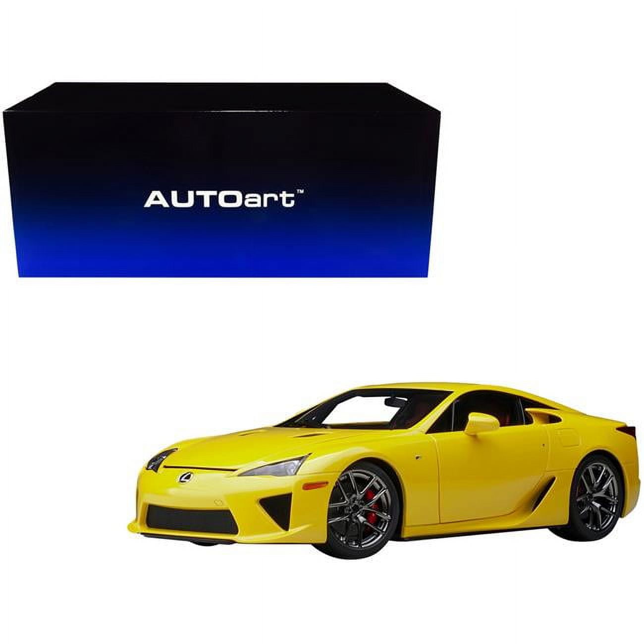 Pearl Yellow with Red & Black Interior 1 by 18 Scale Model Car for Lexus LFA