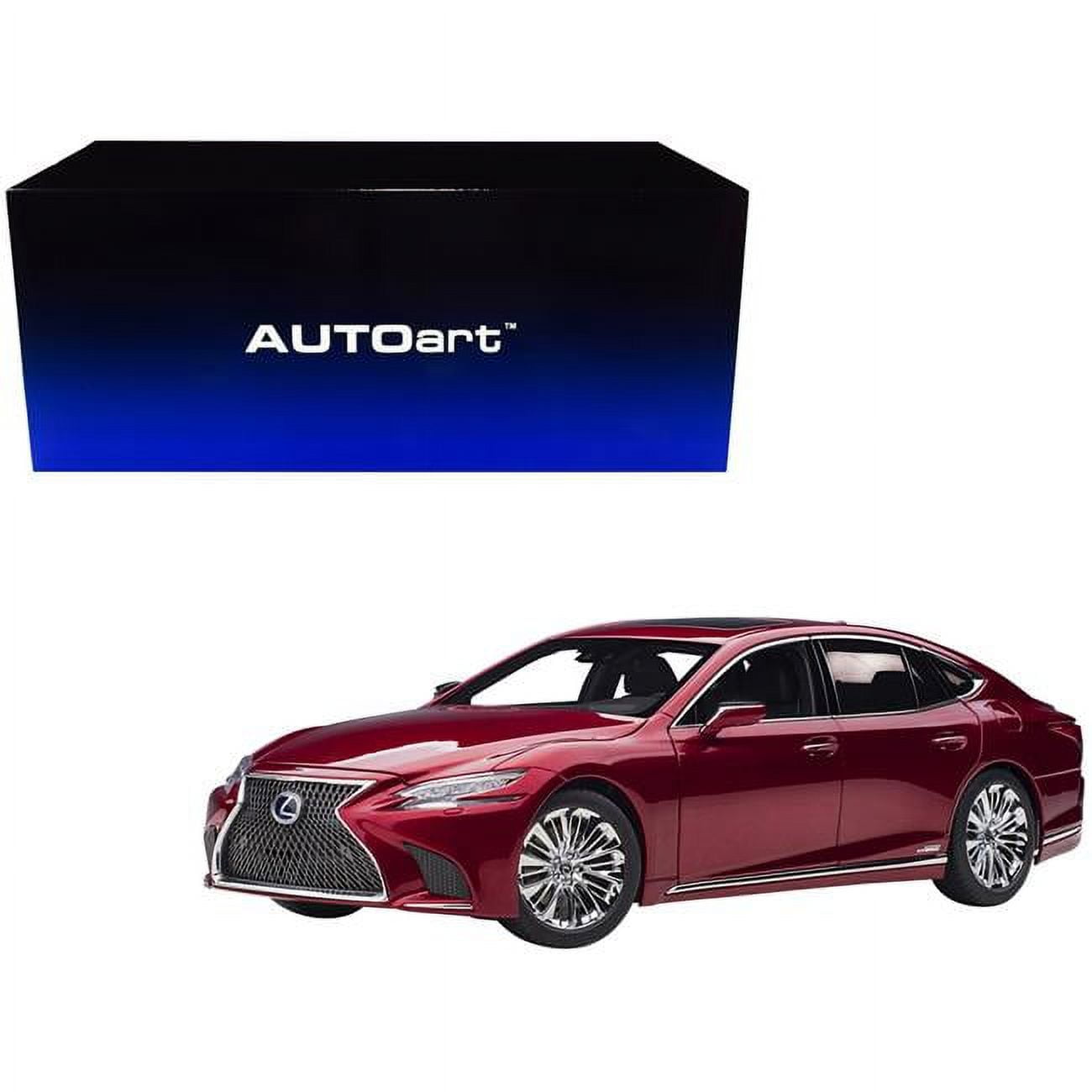 Morello Red Metallic with Chrome Wheels 1 by 18 Scale Model Car for Lexus LS500H