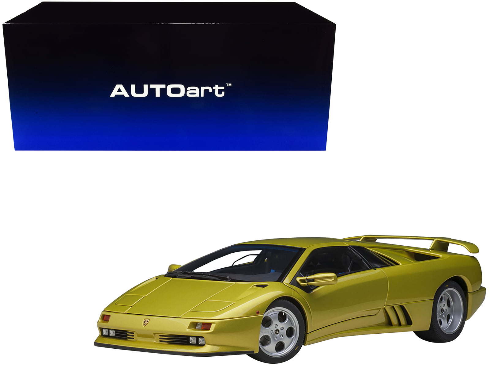 AA79157 Giallo Spyder Yellow Metallic 1 by 18 Scale Model Car for Lamborghini Diablo SE30