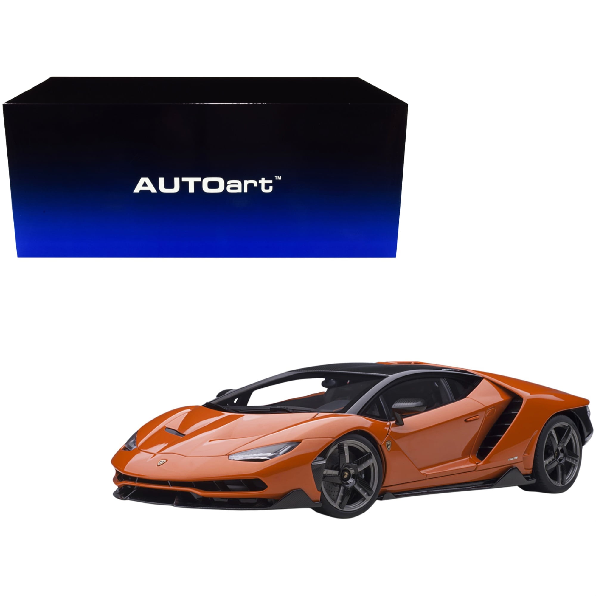 Argos & Pearl Orange with Carbon Top 1 by 18 Scale Model Car for Lamborghini Centenario Arancio
