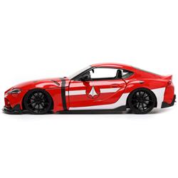 Jada  Red with Graphics & Miriya Sterling Diecast Figurine Robotech Hollywood Rides Series 1 by 24 Scale Diecast Model Car for 2020 Toyota Supra