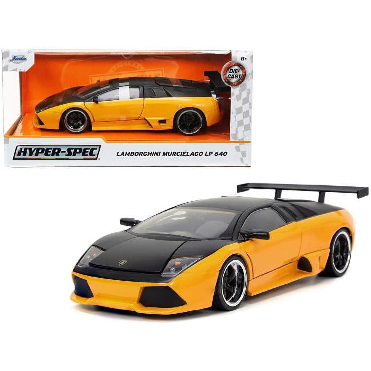 Yellow Metallic & Matte Black Hyper-Spec Series 1 by 24 Scale Diecast Model Car for Lamborghini Murcielago LP 640