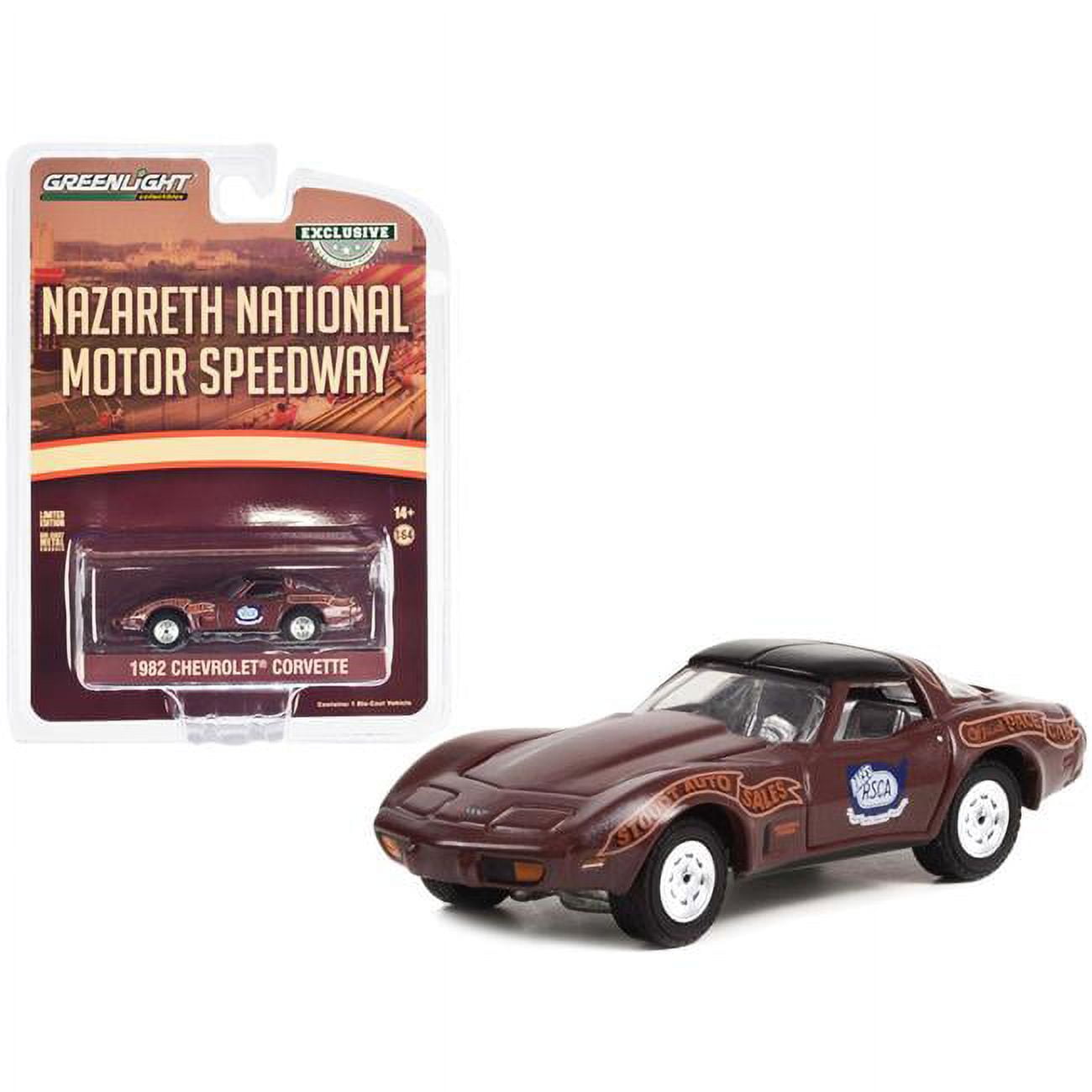 30348 Nazareth National Motor Speedway Official Pace Car Hobby Exclusive Series 1 by 64 Scale Diecast Model Car for 1982 Chevrolet Corvette -  GreenLight