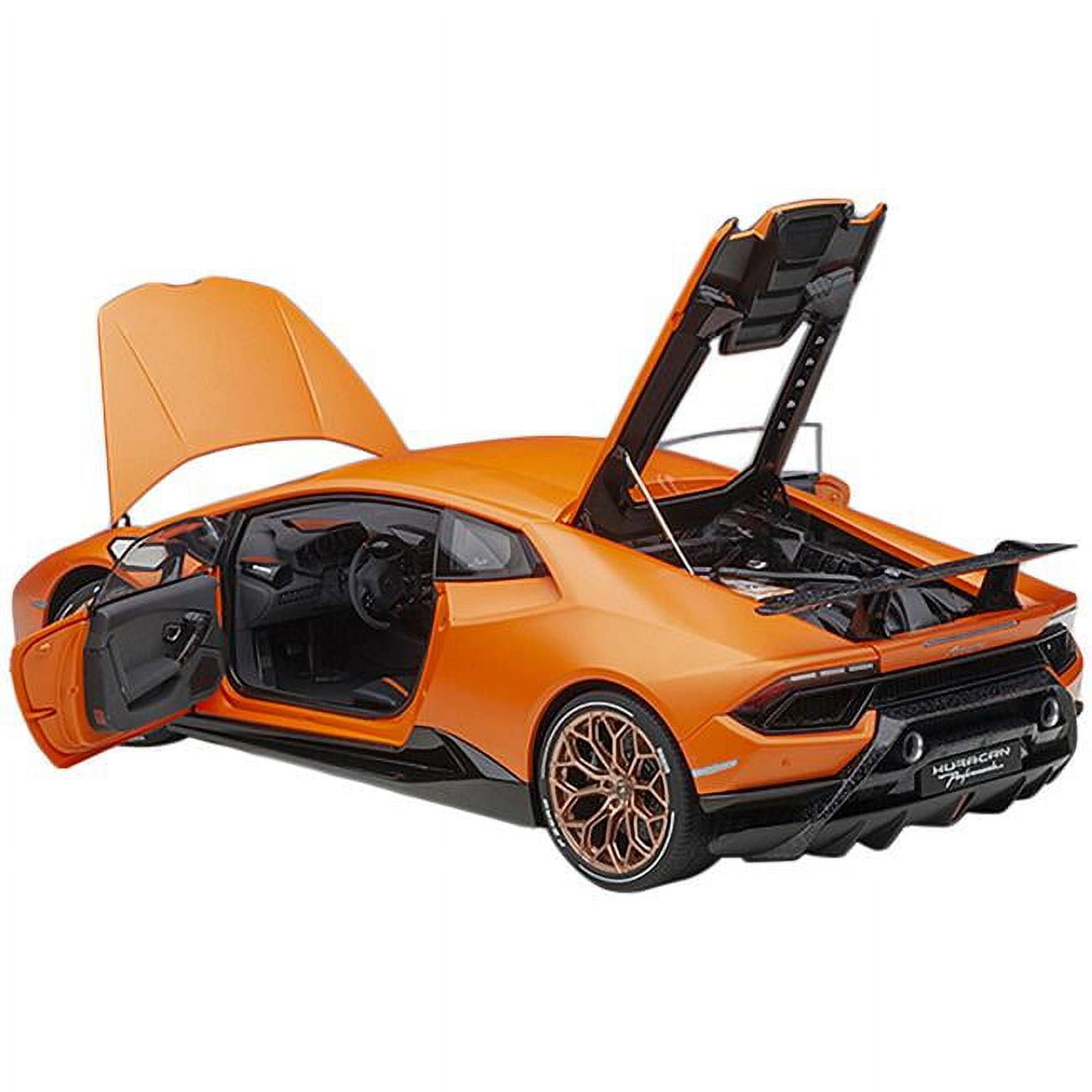 Picture of Autoart 12076 Anthaeus & Matte Orange with Copper Wheels 1 by 12 Scale Model Car for Lamborghini Huracan Performante Arancio