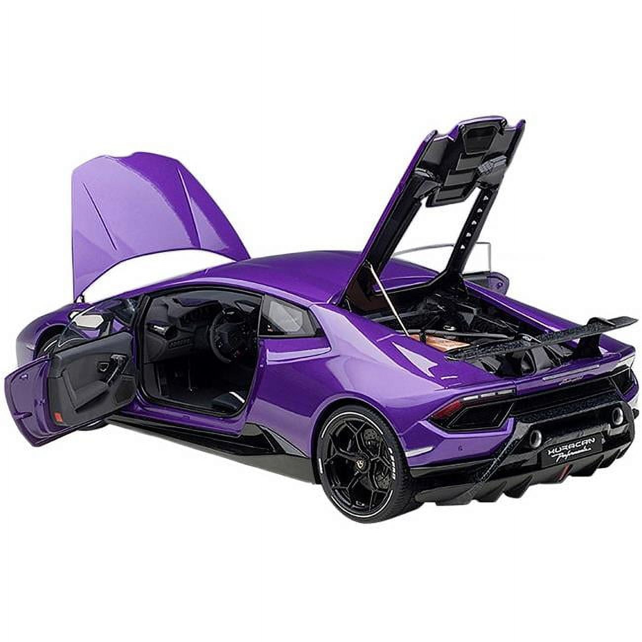 Picture of Autoart 12078 Viola Pasifae & Pearl Purple with Black Wheels 1 by 12 Scale Model Car for Lamborghini Huracan Performante