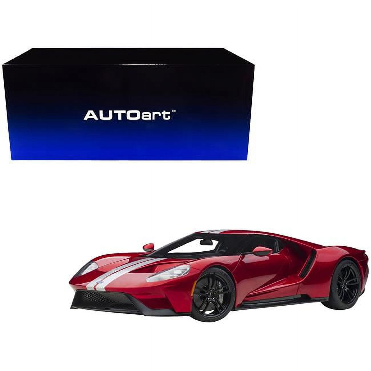 Picture of Autoart 12106 Liquid Red Metallic with Silver Stripes 1 by 12 Scale Model Car for 2017 Ford GT