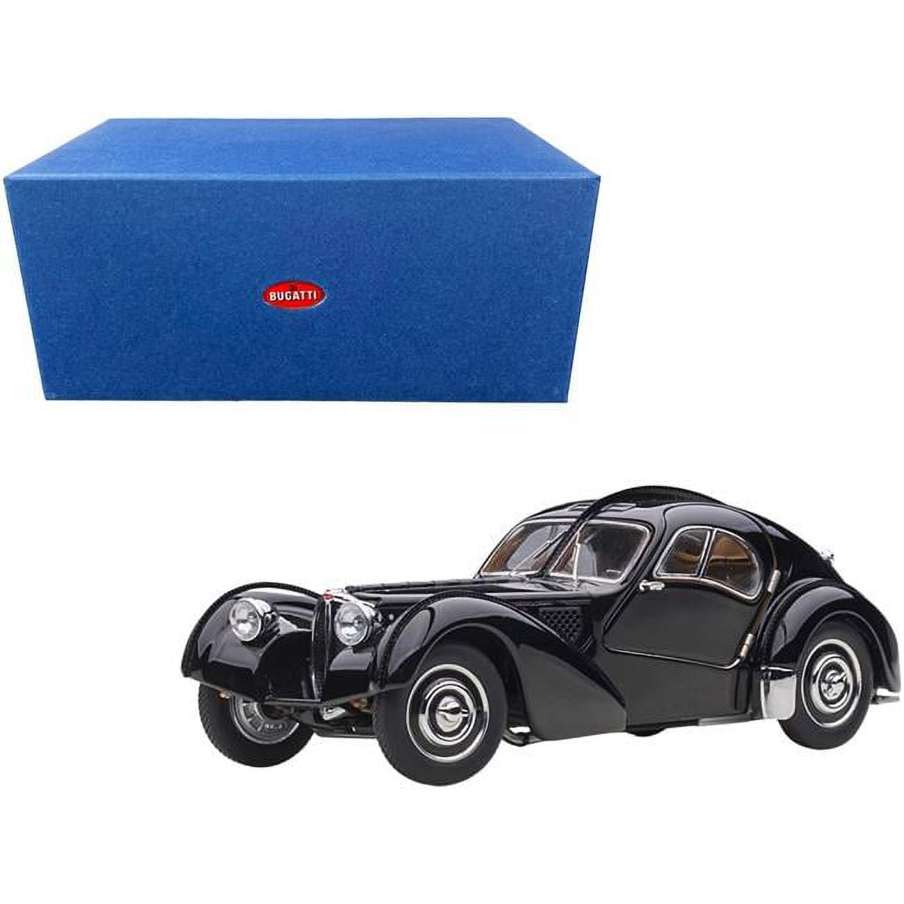 Picture of Autoart 50946 Atlantic with Disc Wheels Black 1 by 43 Scale Diecast Model Car for 1938 Bugatti Type 57SC
