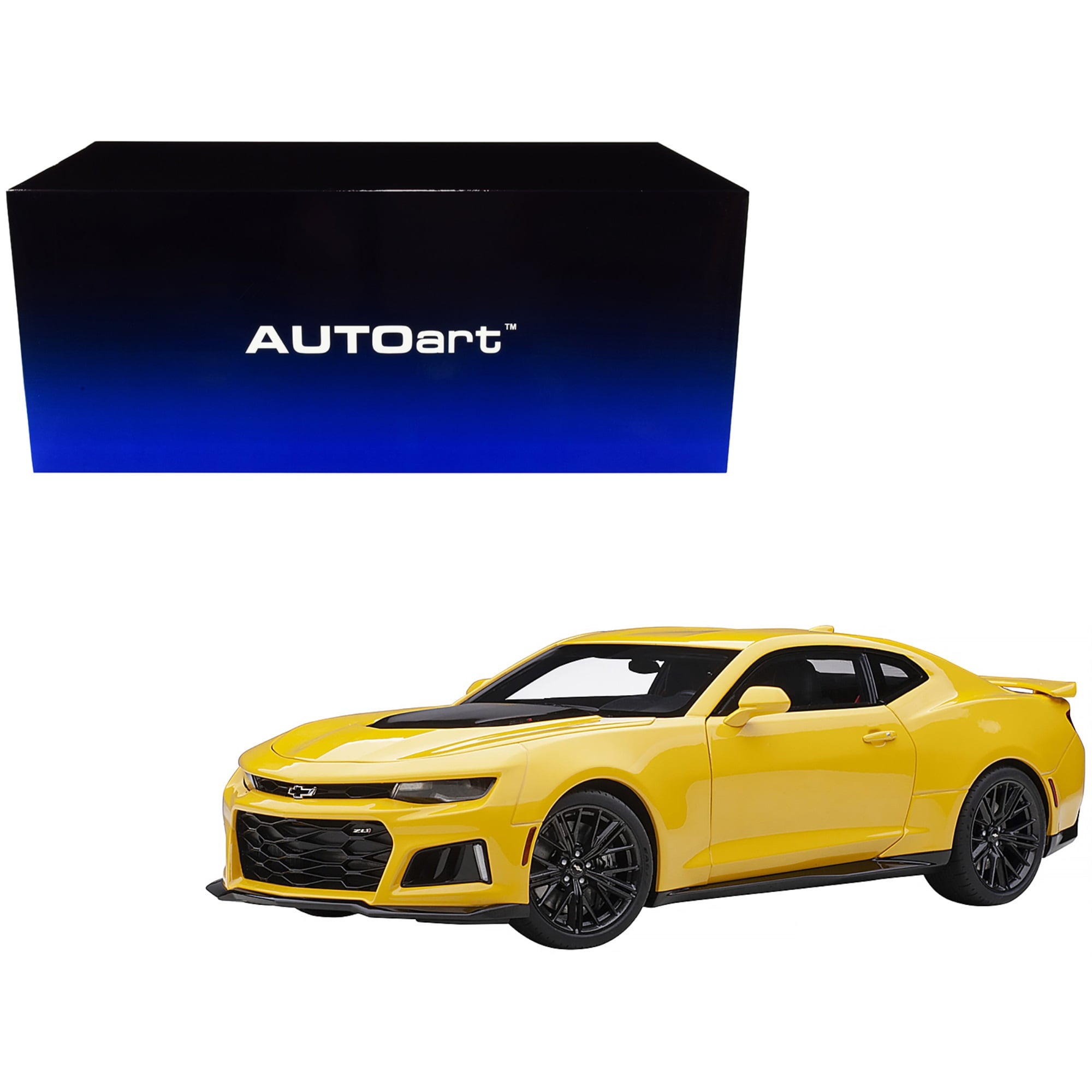Picture of Autoart 71205 Bright Yellow 1 by 18 Scale Model Car for Chevrolet Camaro ZL1