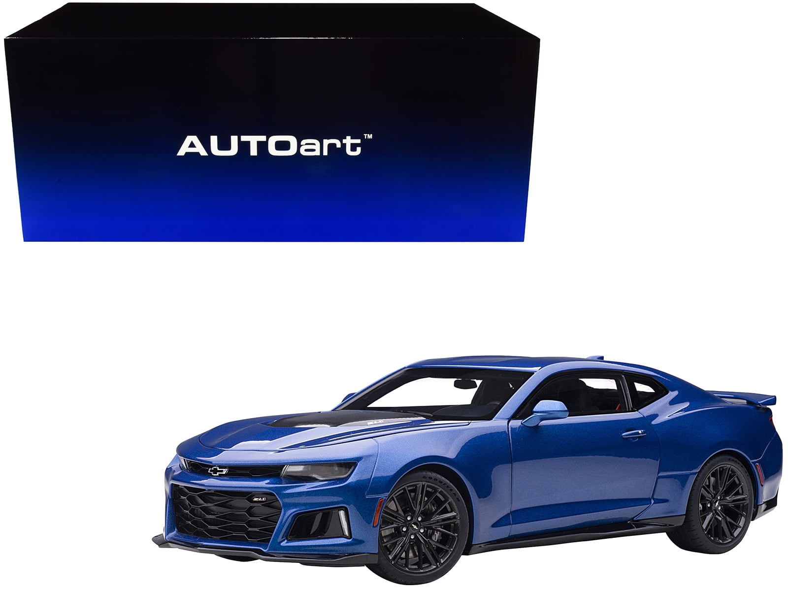 Picture of Autoart 71209 Hyper Blue Metallic 1 by 18 Scale Model Car for Chevrolet Camaro ZL1