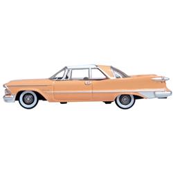 Persian Pink with White Top 1 by 87 Scale Diecast Model Car for 1959 Chrysler Imperial Crown 2 Door Hard Top