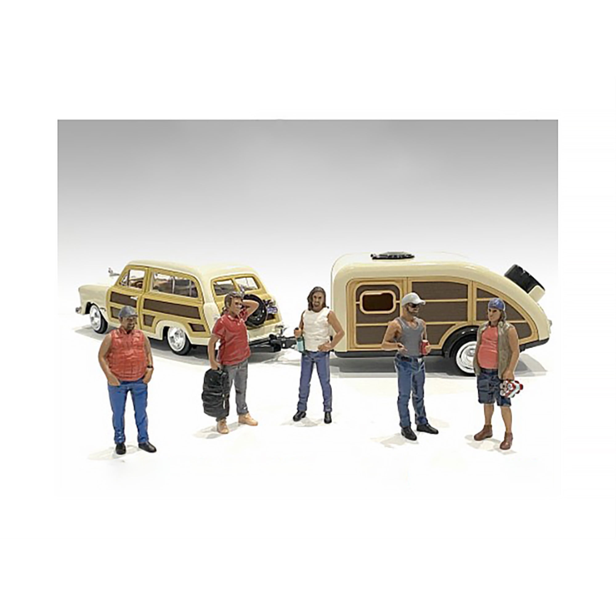 Picture of American Diorama 76434-76435-76436-76437-76438 Campers Series Figure Set for 1 by 24 Scale Models - 5 Piece