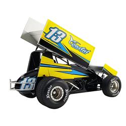 Picture of ACME A1822007 Winged Sprint Car No.13 Justin Peck Coastal Race Parts Buch Motorsports World of Outlaws 2022 1 by 18 Scale Diecast Model Car