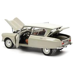 181529 White with Beige Top 1 by 18 Scale Diecast Model Car for 1965 Citroen Ami 6 Pavos -  Norev
