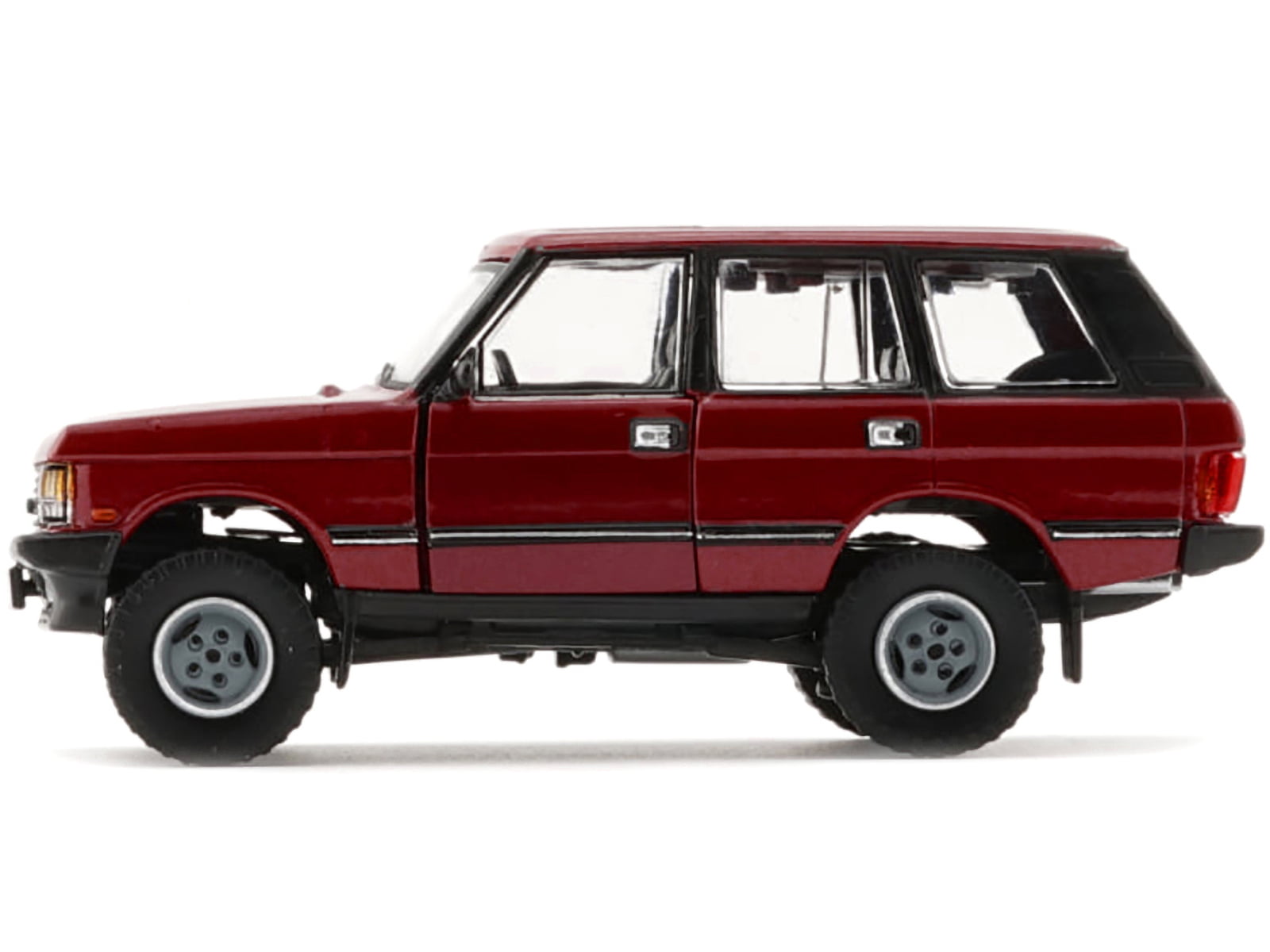 64B0180 Red with Sunroof with Extra Wheels 1 by 64 Scale Diecast Model Car for Land Rover Range Rover Classic LSE RHD -  BM Creations