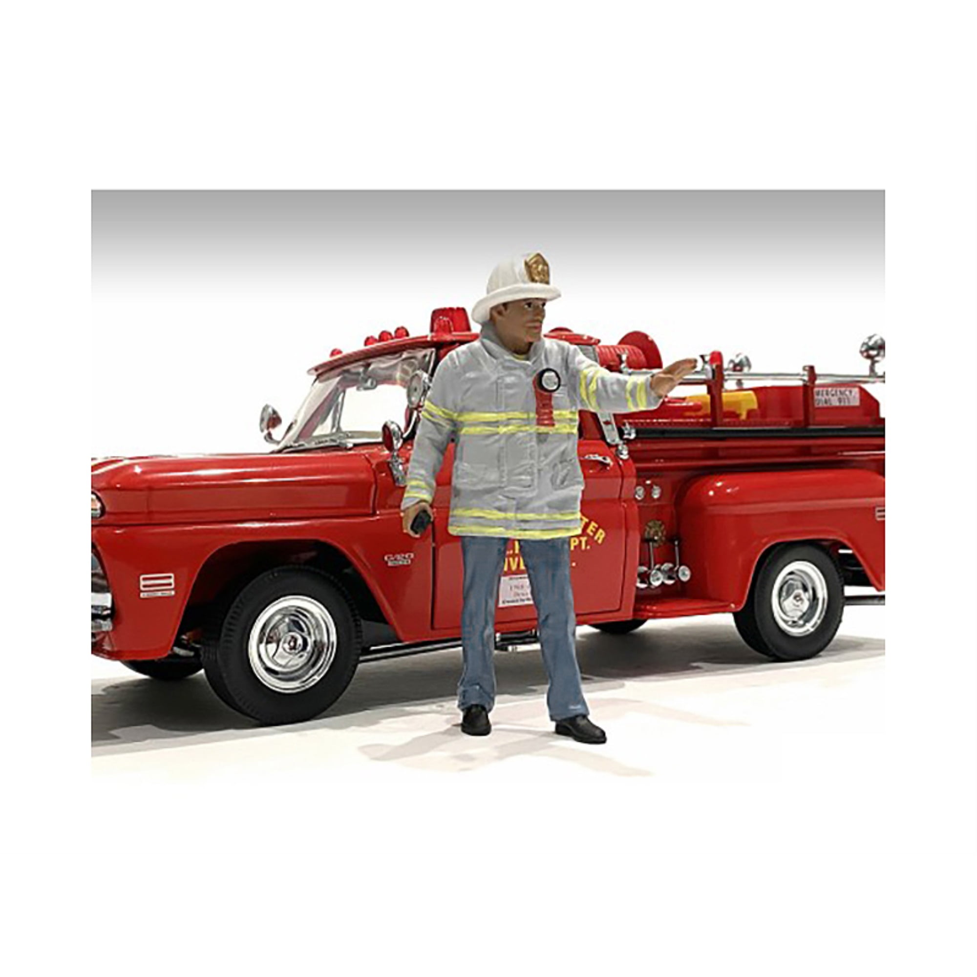 Picture of American Diorama AD76418 Firefighters Fire Captain Figure for 1 by 24 Scale Models