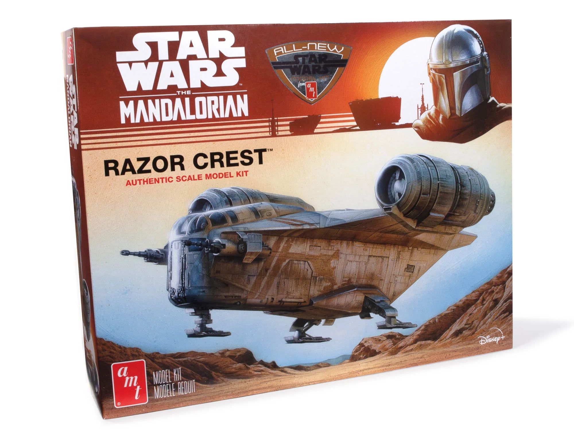 Picture of AMT AMT1273 Skill 2 Model Kit - 1 by 72 Scale Model for Razor Crest Spaceship Star Wars The Mandalorian