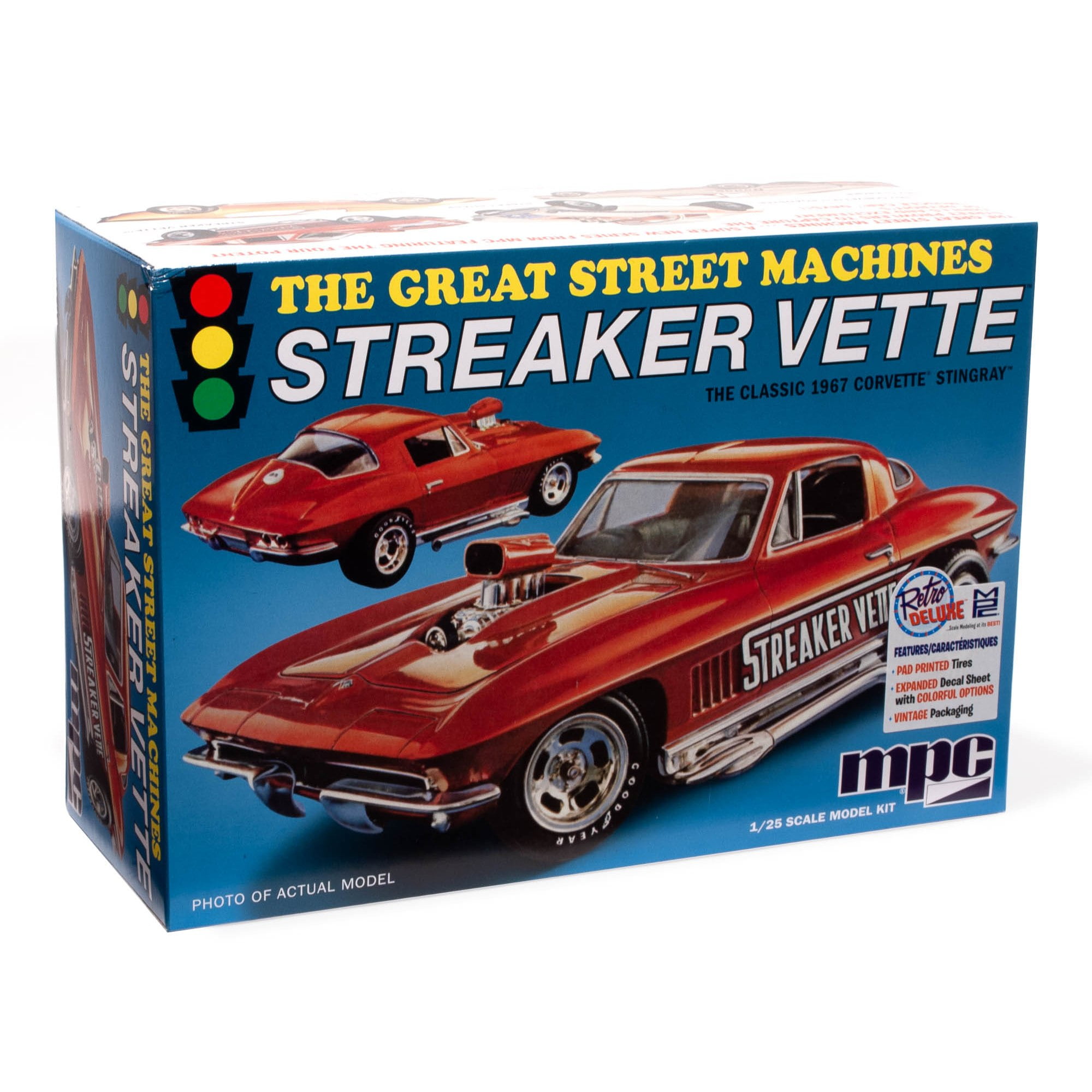 Skill 2 Model Kit - 1 by 25 Scale Model Car for 1967 Chevrolet Corvette Stingray Streaker Vette The Great Street Machines Series