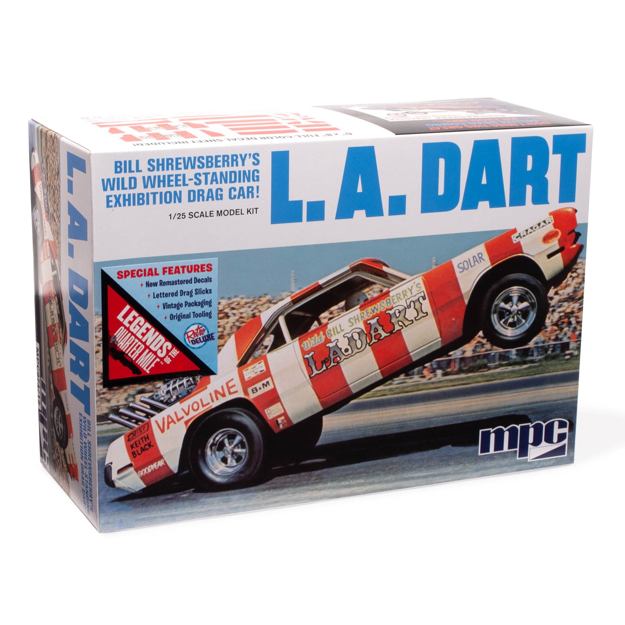 974 Skill 2 Model Kit - 1 by 25 Scale Model Car for Bill Shrewsberrys LA Dart Wheelstander Drag Car Legends of the Quarter Mile Series