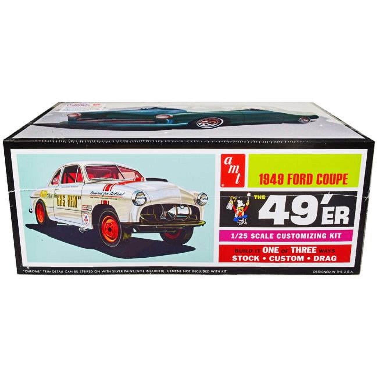 Picture of AMT AMT1359 3-in-1 Skill 2 Model Kit - 1 by 25 Scale Model for 1949 Ford Coupe The 49er