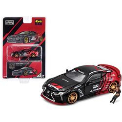 Picture of Era Car LS21LC2601 Black & Red ADVAN Livery HKS & Driver Figure Limited Edition to 1800 Pieces 1 by 64 Scale Diecast Model Car for Lexus LC500 RHD