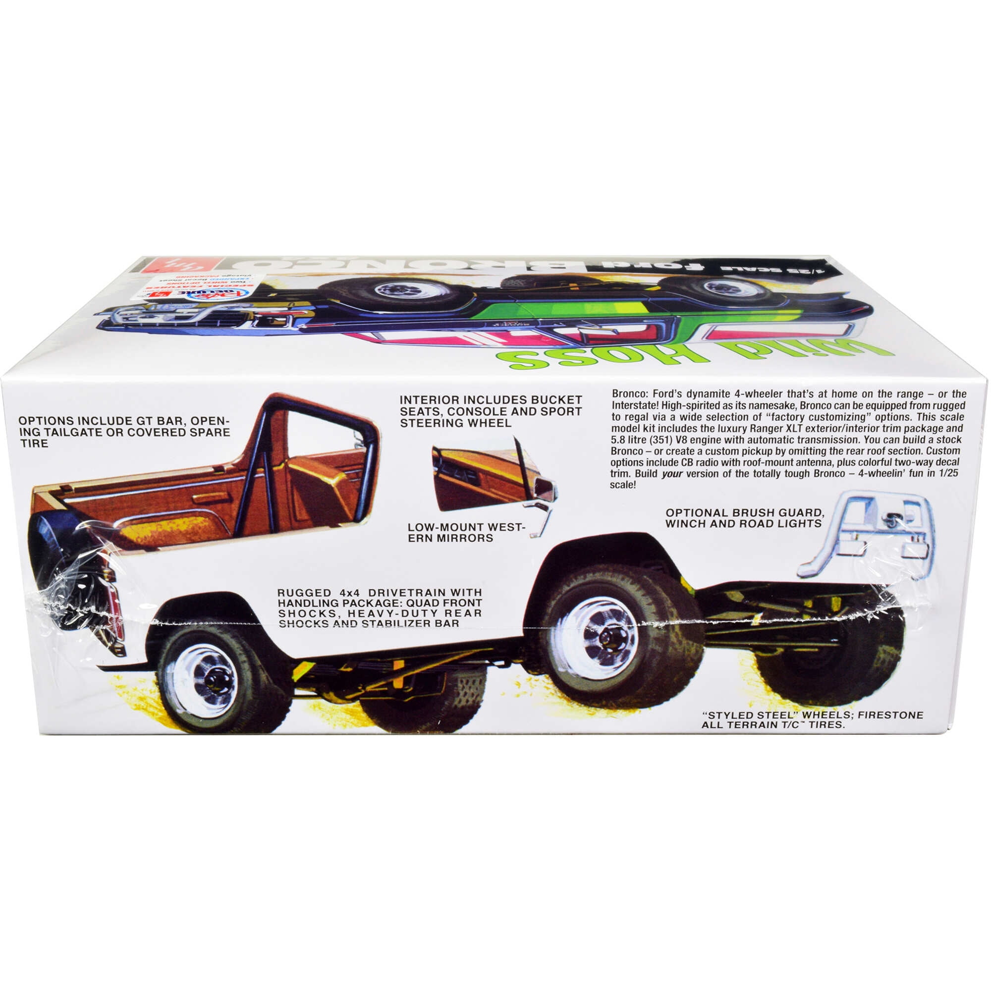 Picture of AMT AMT1304 Skill 2 Model Kit - 1 by 25 Scale Model for Ford Bronco 4X4 Wild Hoss