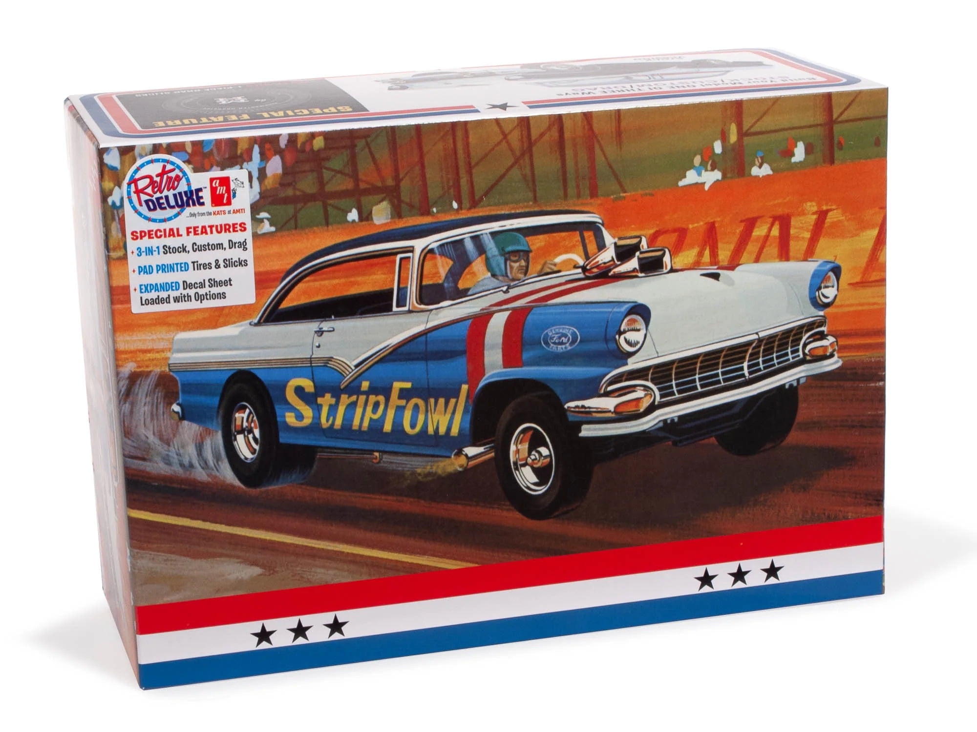Picture of AMT AMT1308 3-in-1 Skill 2 Model Kit - 1 by 25 Scale Model for 1956 Ford Victoria Hardtop