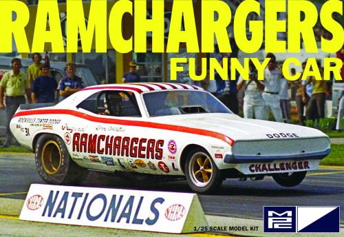964 Skill 2 Model Kit - 1 by 25 Scale Model for Dodge Challenger Ramchargers Funny Car Legends of the Quarter Mile