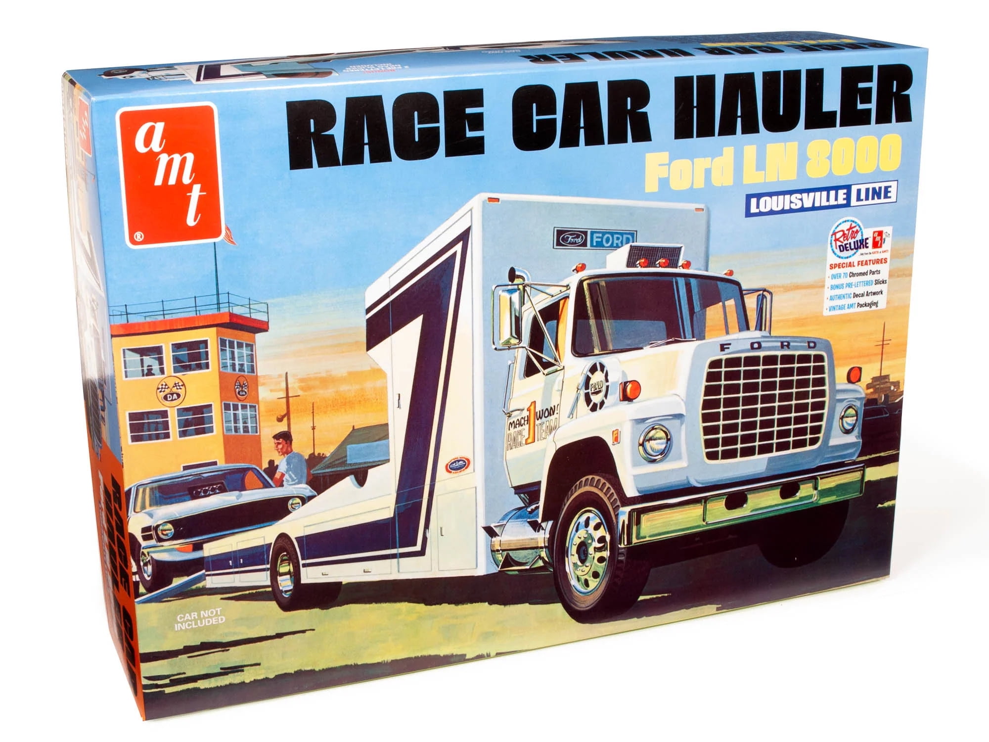 Picture of AMT AMT1316 Skill 3 Model Kit - 1 by 25 Scale Model for Ford LN 8000 Race Car Hauler Louisville Line