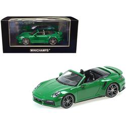 410069482 2020 Porsche 911 Turbo S Cabriolet Green Limited Edition Worldwide 1-43 Diecast Model Car - 504 Piece -  Minichamps