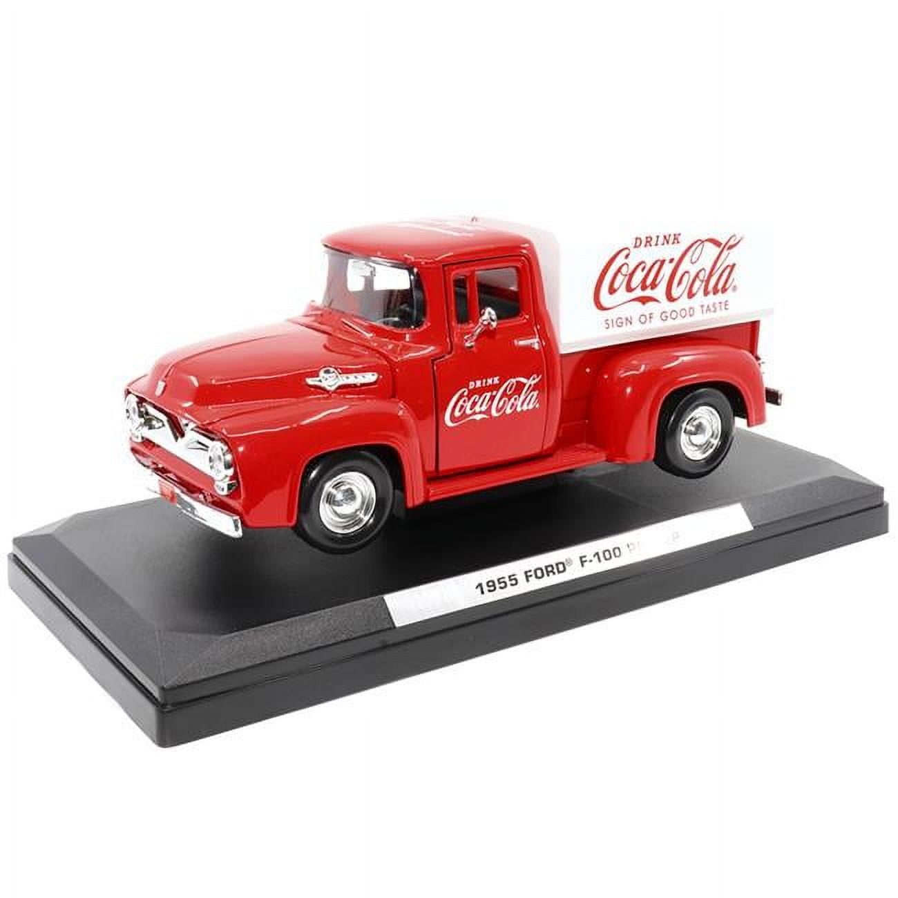 Motorcity Classics 424050 1955 Ford F-100 Pickup Truck Red with White Canopy Drink Coca-Cola 1-24 Diecast Model Car -  MOTOR CITY CLASSICS
