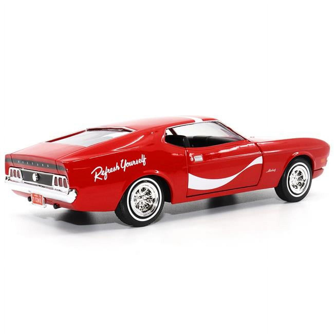 Motorcity Classics 424071 1971 Ford Mustang Sportsroof Red with White Stripes Refresh Yourself - Coca-Cola 1-24 Diecast Model Car -  MOTOR CITY CLASSICS