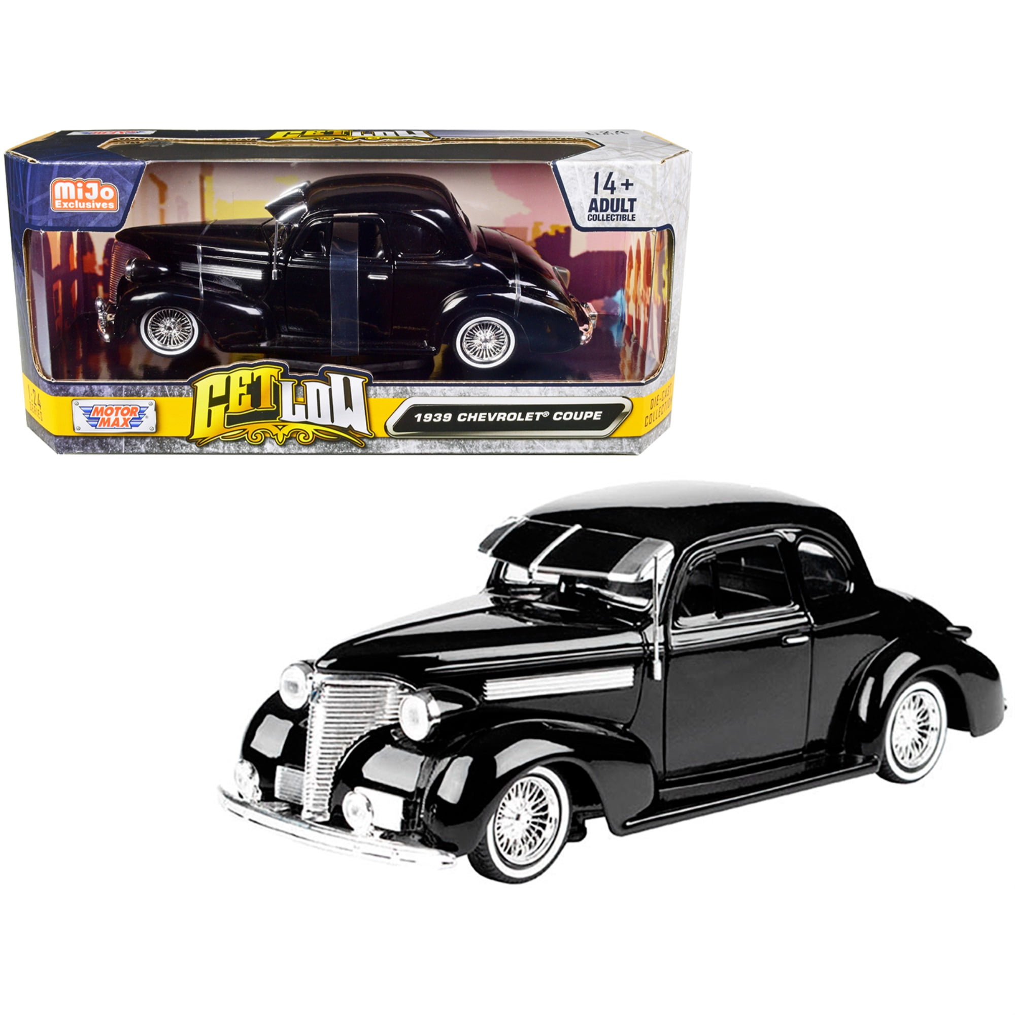 1939 Chevrolet Coupe Lowrider Black Get Low Series 1-24 Diecast Model Car