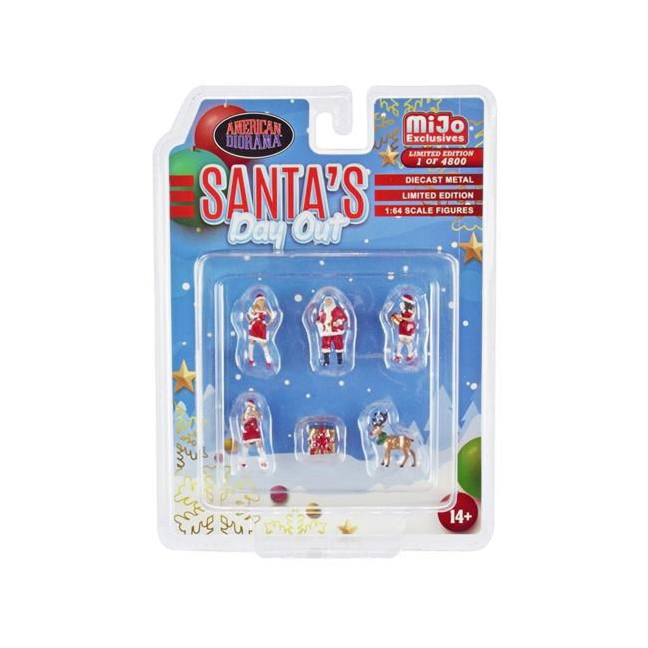 Picture of American Diorama AD-76508MJ Santas Day Out 6 Piece Diecast Set - 1 Man 2 Women 1 Reindeer 1 Present Figures & Accessories Limited Edition Worldwide 1-64 Scale Models - 4800 Piece
