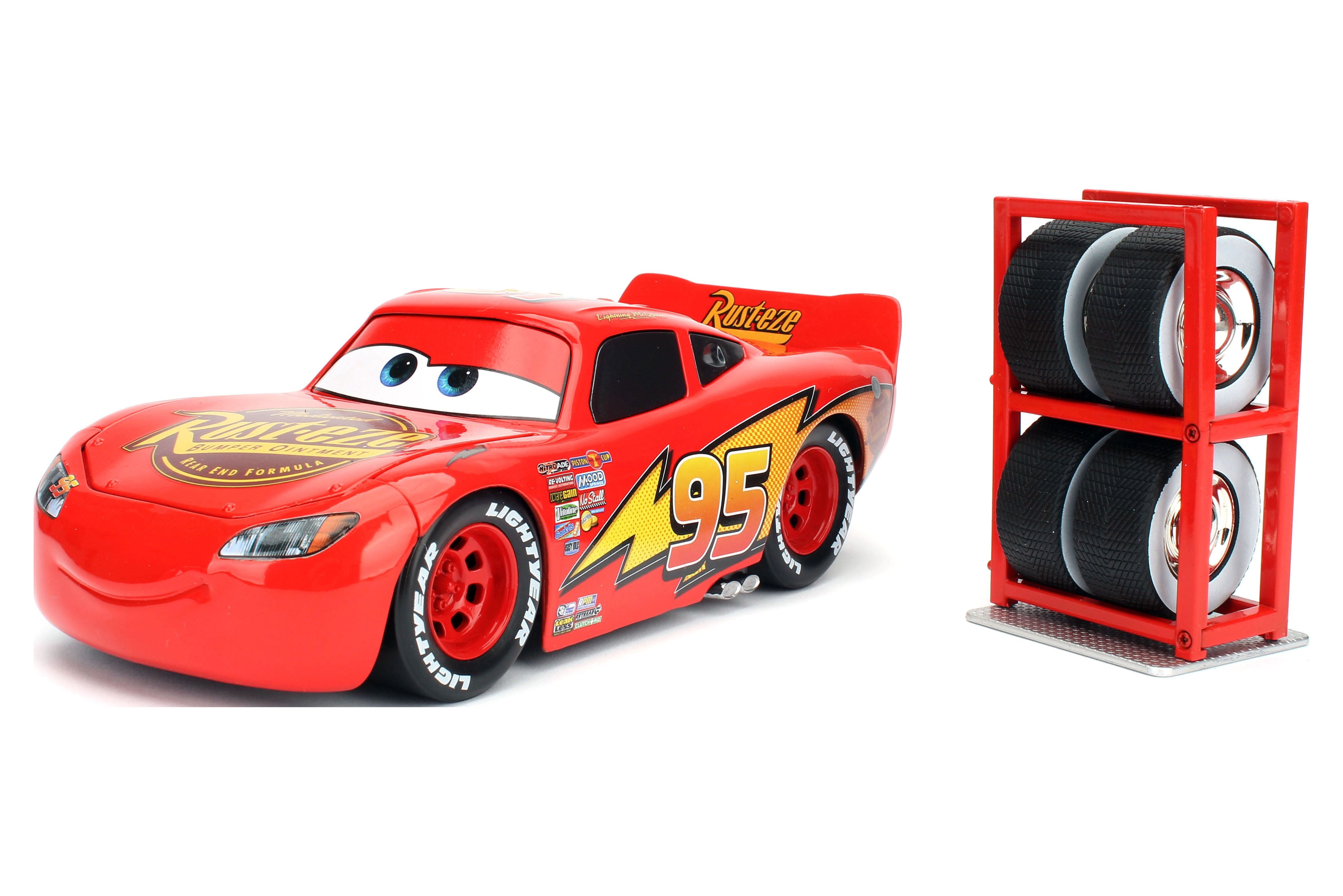 Jada 97751 Lightning McQueen No.95 Red with Extra Wheels Disney & Pixar Cars Movie Hollywood Rides Series Diecast Model Car