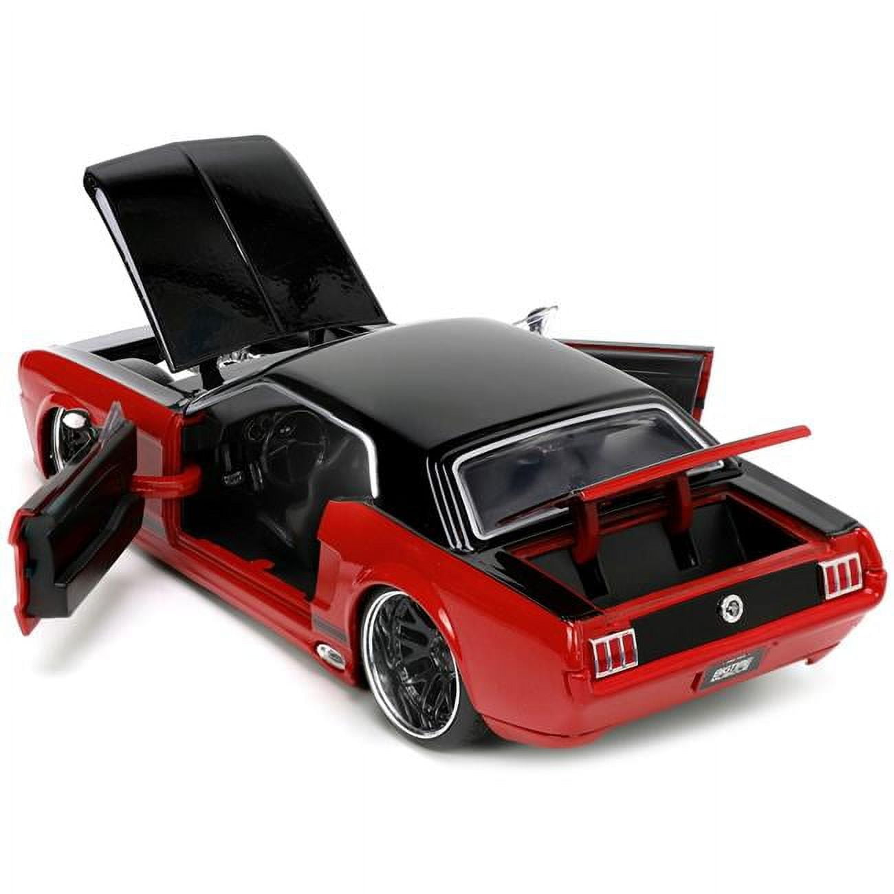 1965 Ford Mustang Custom Red & Black Bigtime Muscle Series 1-24 Diecast Model Car -  Endless Games, EN2941411