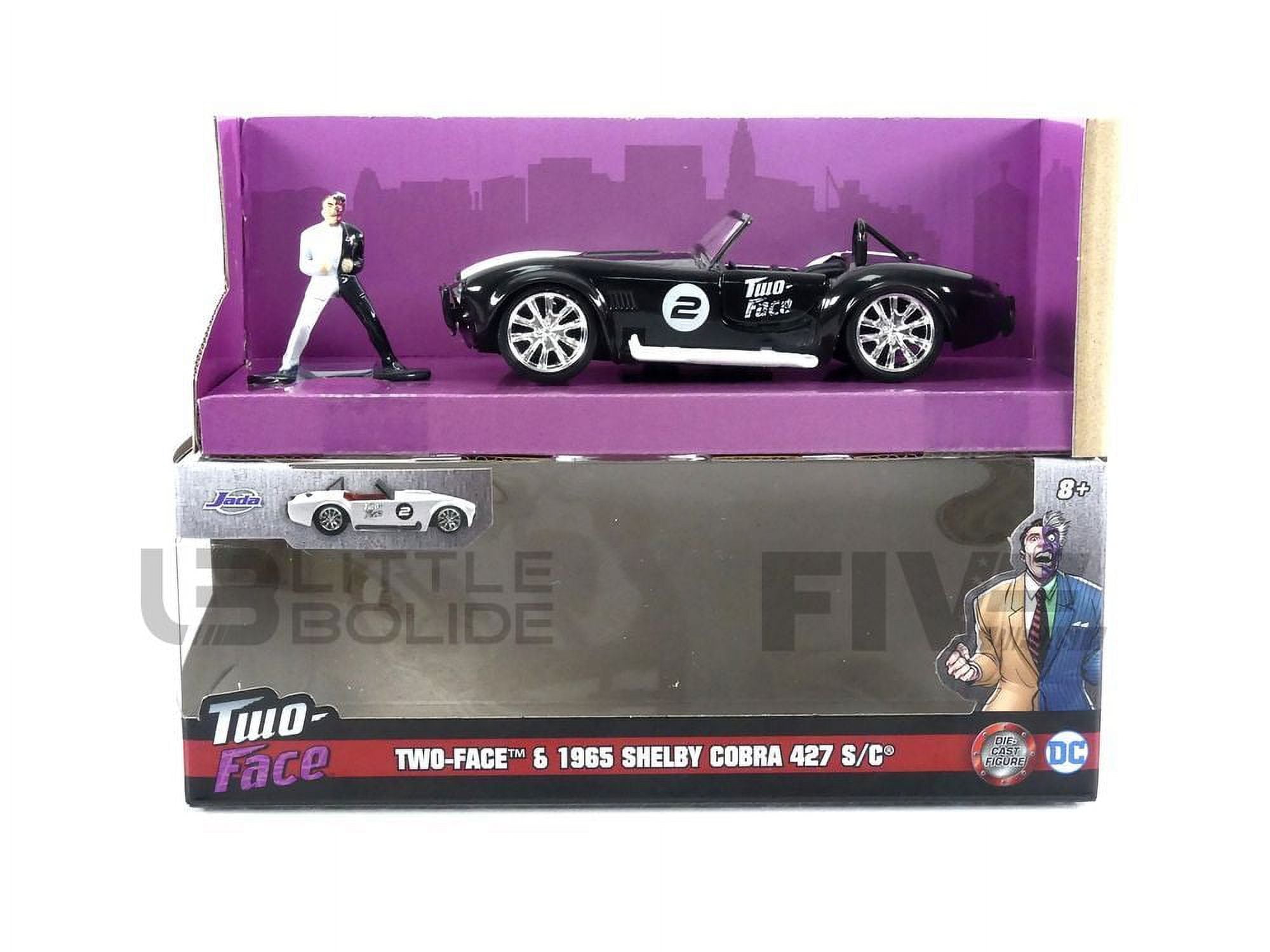 1965 Shelby Cobra 427 S-C No.2 Black Metallic & White & Harvey Two-Face Diecast Figure Batman Hollywood Rides Series 1-32 Diecast Model Car -  Endless Games, EN3292813