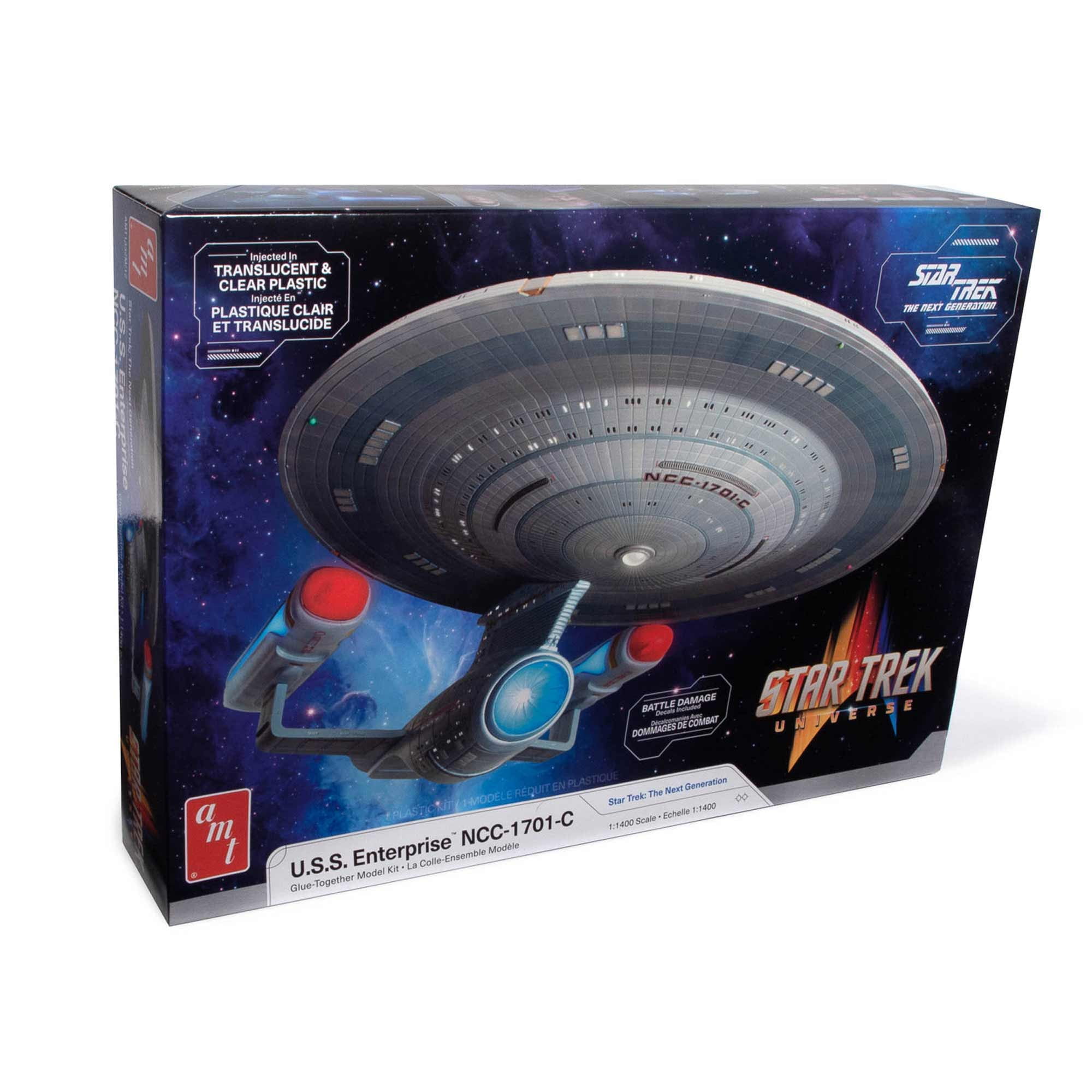 Skill 2 Model Kit U.S.S. Enterprise NCC-1701-C Space Ship Star Trek The Next Generation 1987 TV Series 1-1400 Scale Model -  Time2Play, TI3472352