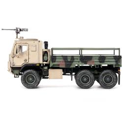 M1083 MTV Medium Tactical Vehicle Armored Cab Cargo with Turret NATO US Army Armor Premium Series 1 by 72 Scale Diecast Model Truck, Camouflage -  Panzerkampf, 12219PB