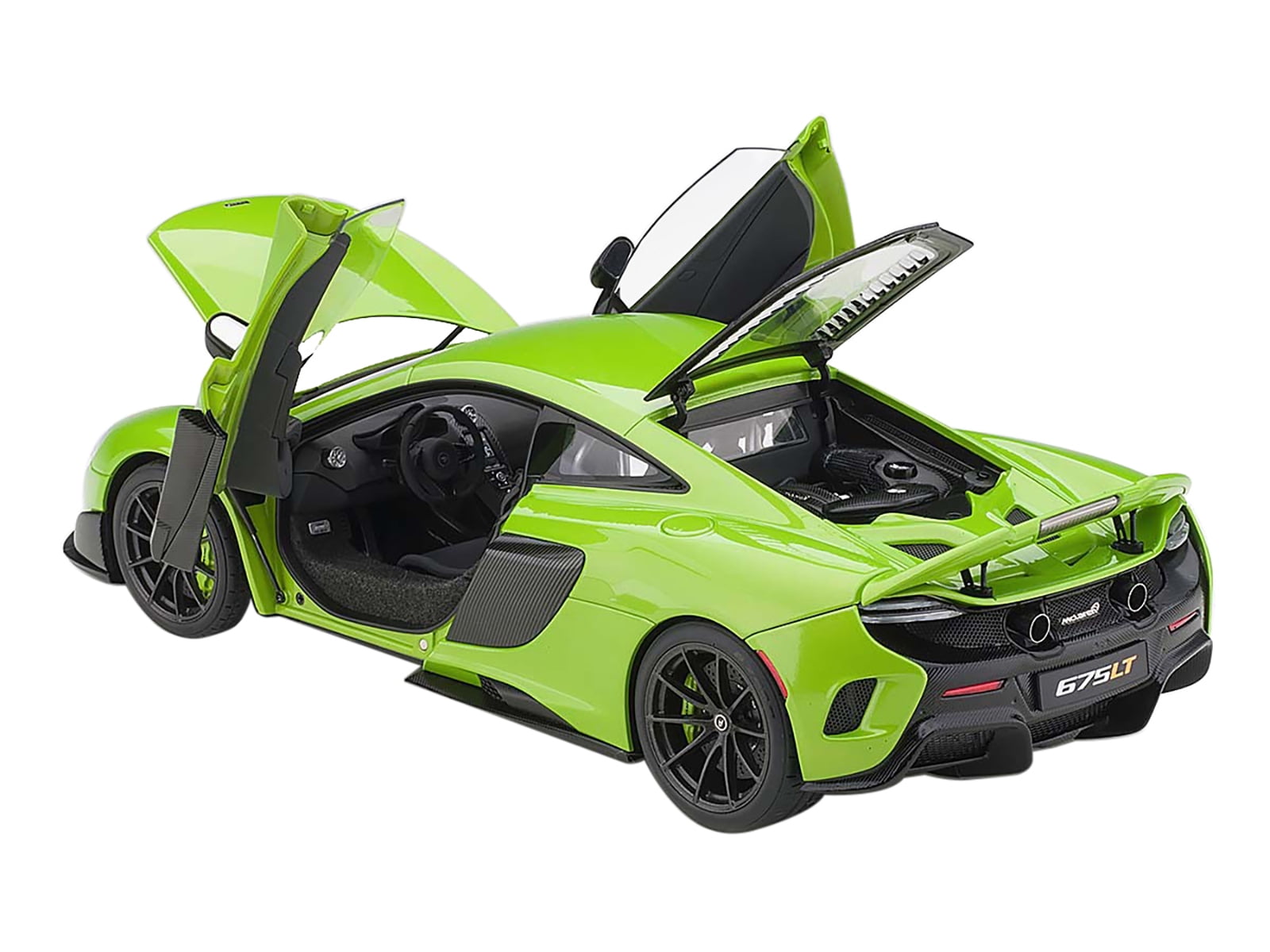 Picture of Autoart 76049 Mclaren 675LT Napier Wheels 1 by 18 Scale Model Car, Green with Black