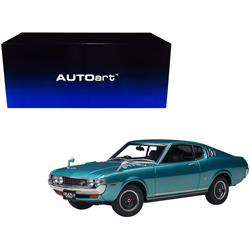 Picture of Autoart 78767 1973 Toyota Celica Liftback 2000GT RA25 RHD Right Hand Drive 1 by 18 Scale Model Car, Turquoise Blue Metallic