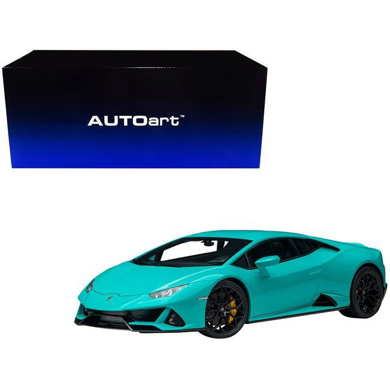 Picture of Autoart 79211 Lamborghini Huracan EVO Glauco 1 by 18 Scale Model Car, Blue