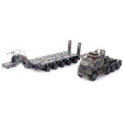 12206PA M1070 Heavy Equipment Transporter Army Armor Premium Series 1 by 72 Scale Diecast Model, Camouflage -  Panzerkampf