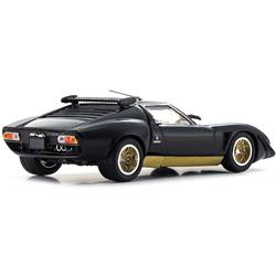 KS03203BKG Lamborghini Miura SVR Accents & Wheels 1 by 43 Scale Diecast Model Car, Black with Gold -  Kyosho
