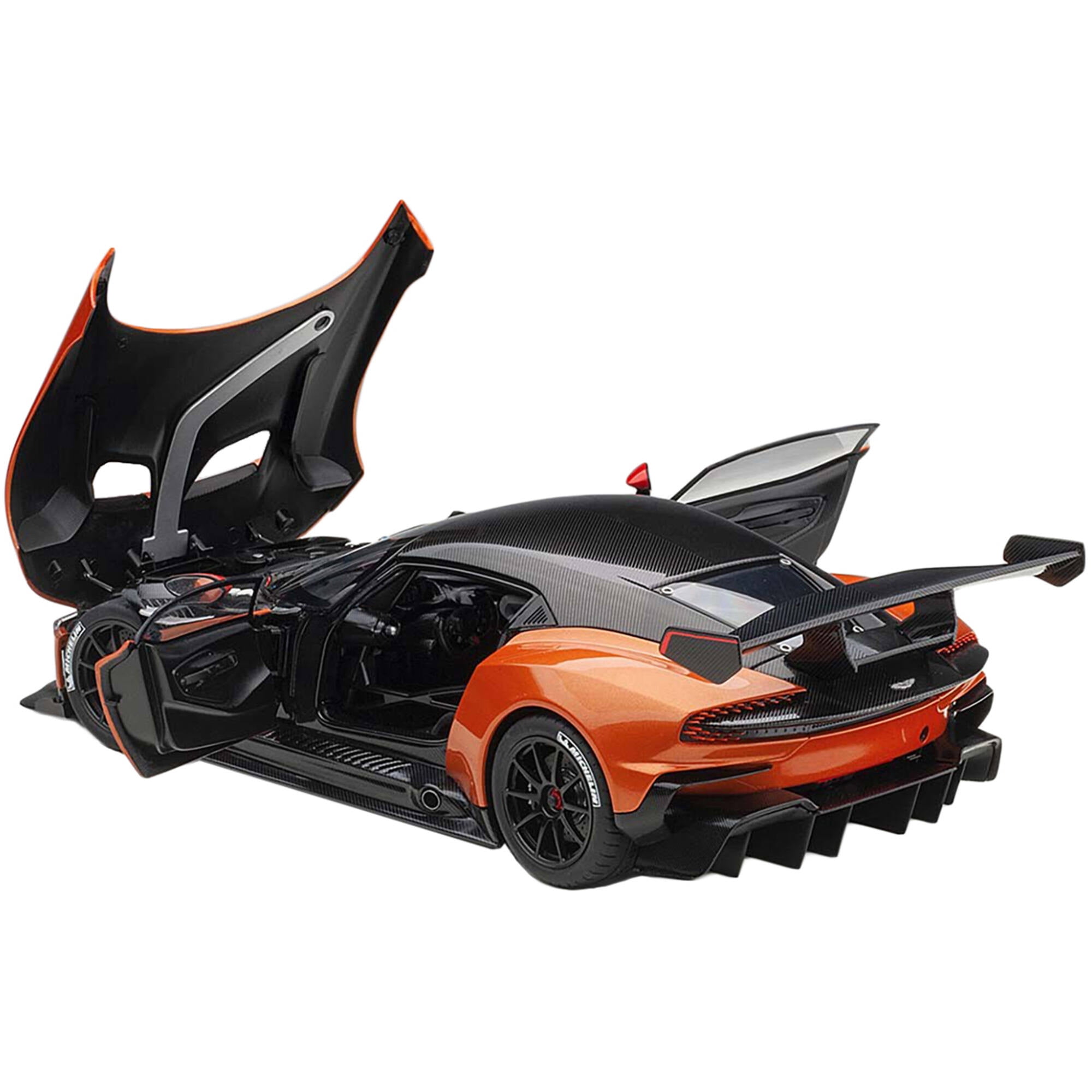Picture of Autoart 70264 Aston Martin Vulcan Madagascar Orange with Carbon Top 1 by 18 Scale Model Car