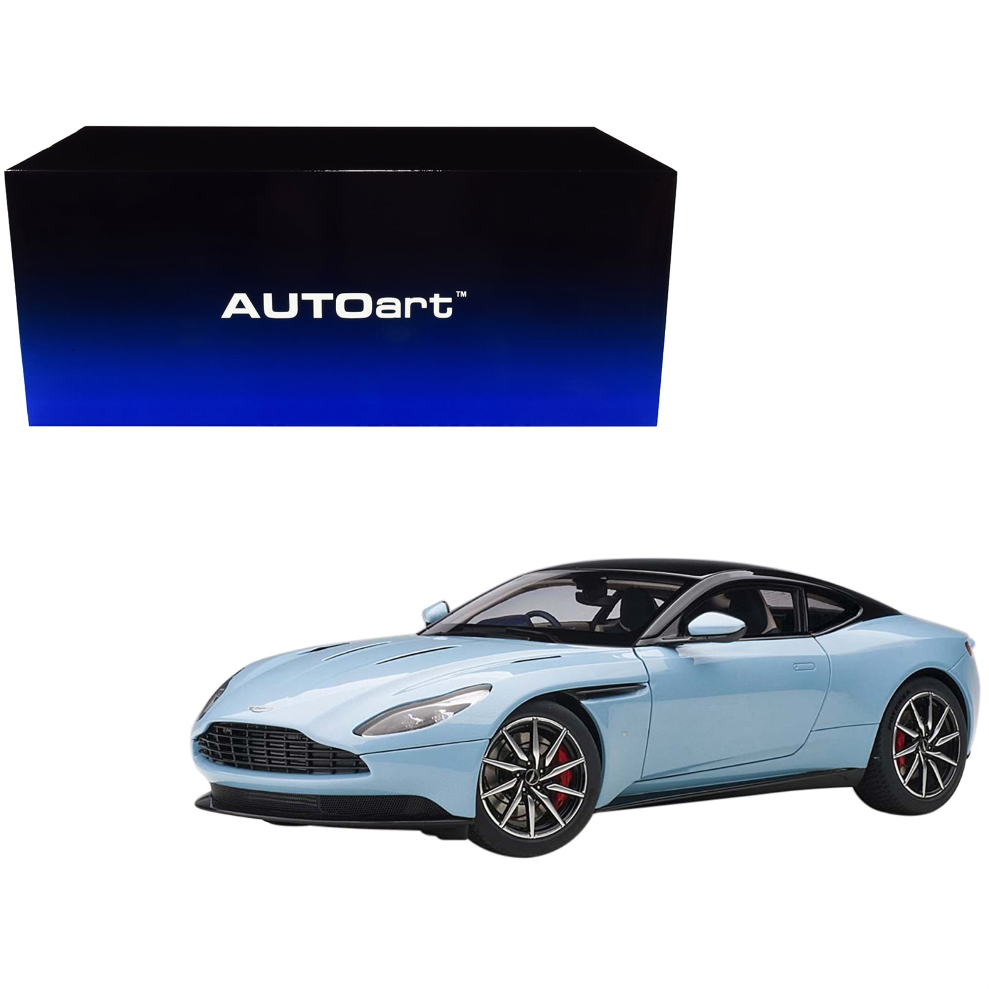 Picture of Autoart 70268 Aston Martin DB11 Q Frosted Glas Blue with Black Top 1 by 18 Scale Model Car