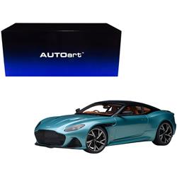 Picture of Autoart 70299 Aston Martin DBS Superleggera RHD Right Hand Drive Caribbean with Carbon Top 1 by 18 Scale Model Car, Pearl Blue
