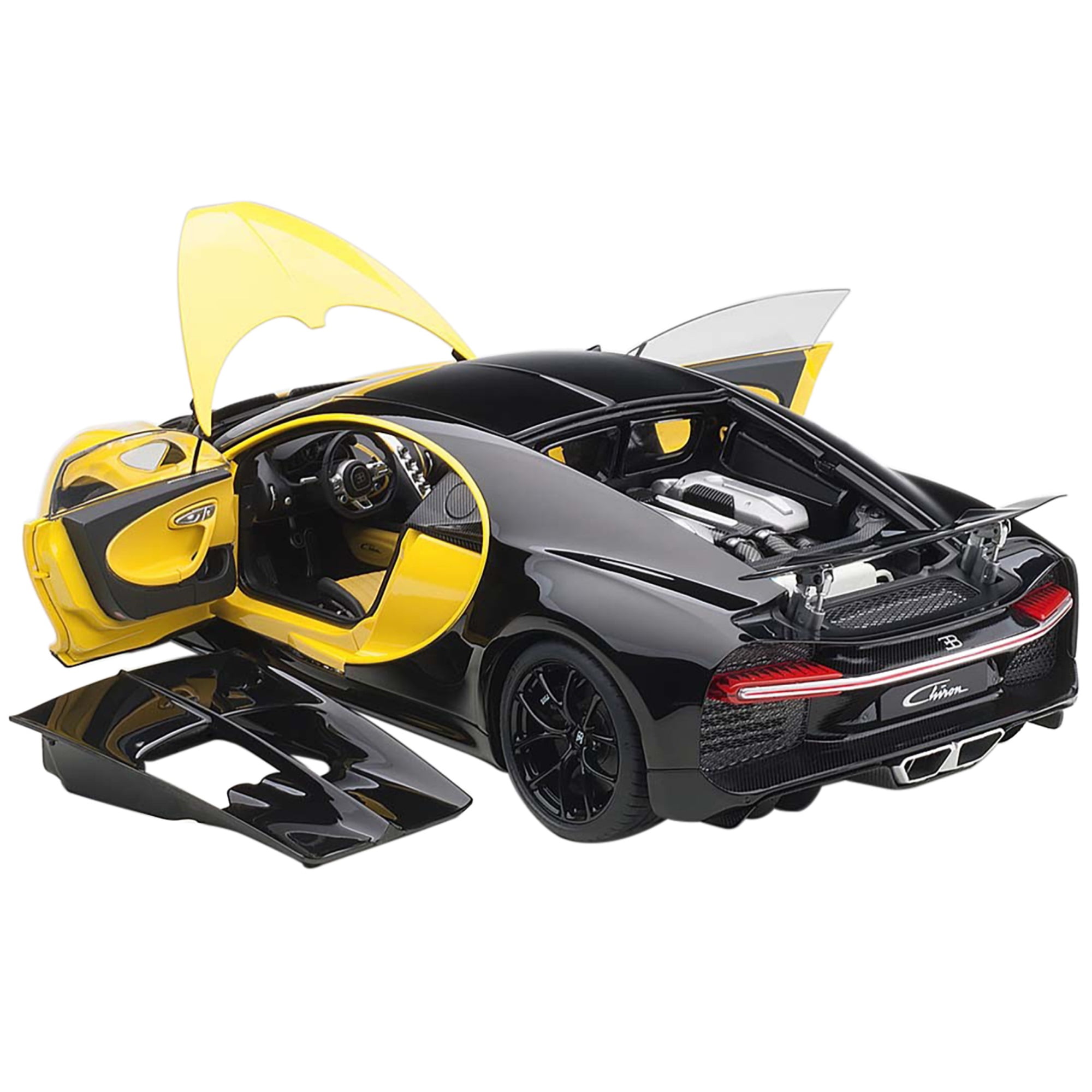 Picture of Autoart 70994 Bugatti Chiron Jaune Molsheim Yellow & Nocturne Black 1 by 18 Scale Model Car