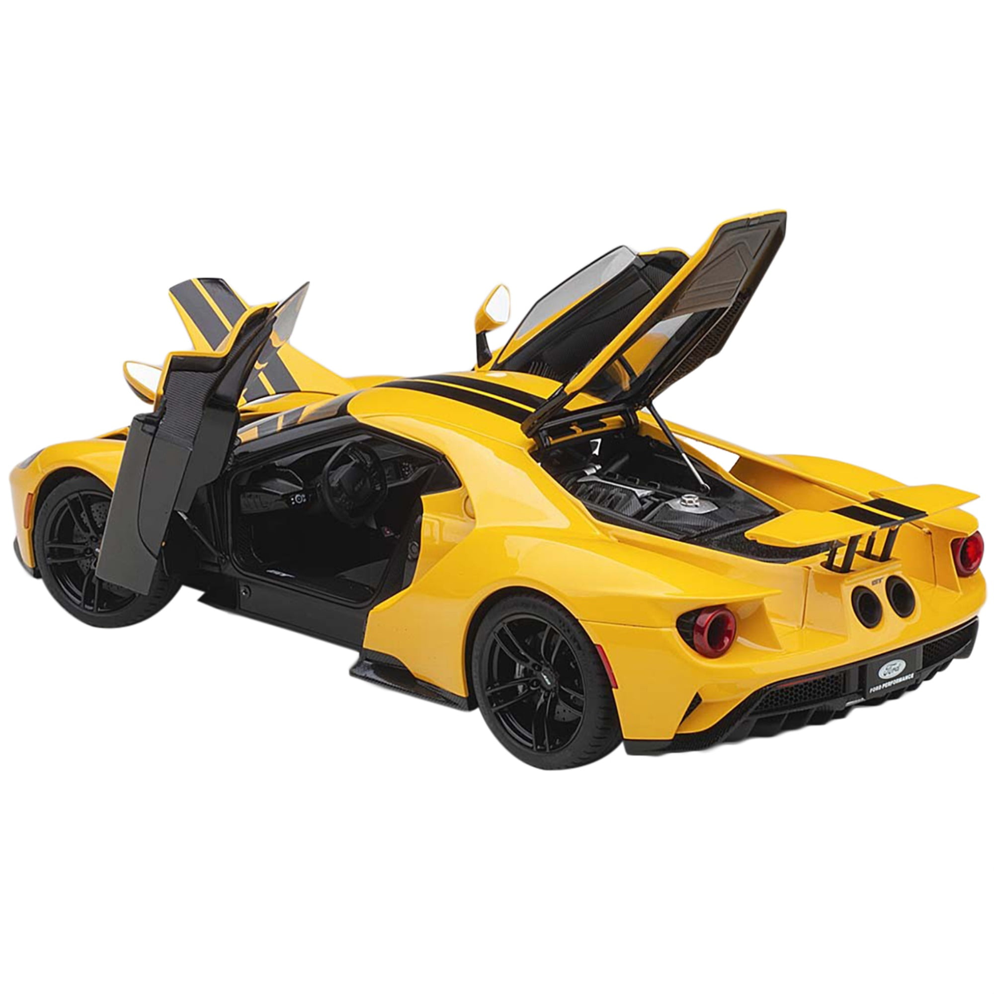 Picture of Autoart 72944 2017 Ford GT Triple Yellow with Black Stripes 1 by 18 Scale Model Car