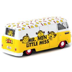 Volkswagen Type II T1 Panel Van Little Miss Sunshine Mr. Men & Little Miss Collab 64 Series 1 by 64 Scale Diecast Model Car, Yellow & White -  Schuco, T64S-005-MMLM